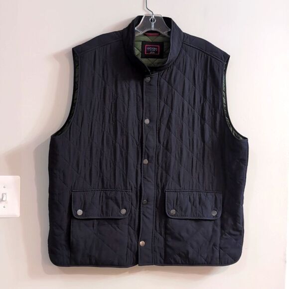 Untuckit Black Quilted Men's Vest Sz XXL - Picture 1 of 12